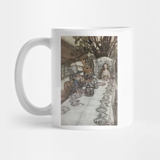 Alice in Wonderland Tea Party, Arthur Rackham Mug